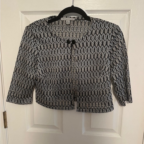 Danny & Nicole Black and White Textured Jacket - Picture 1 of 3